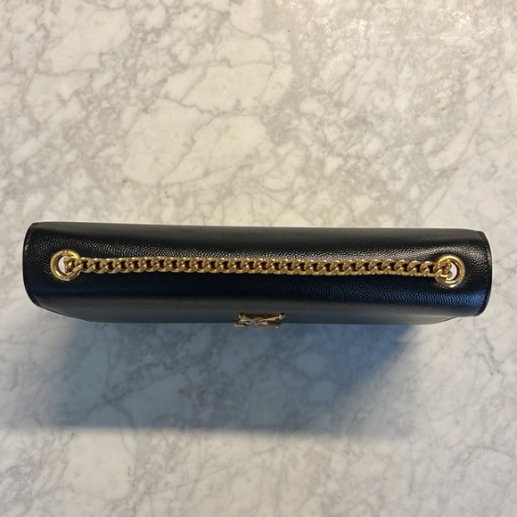 Saint Laurent Kate Medium Chain Crossbody Black Gold - Picture 9 of 13